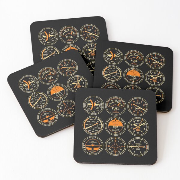 Item preview, Aircraft Flight Instruments - Portrait Black designed and sold by VoodooCircus.