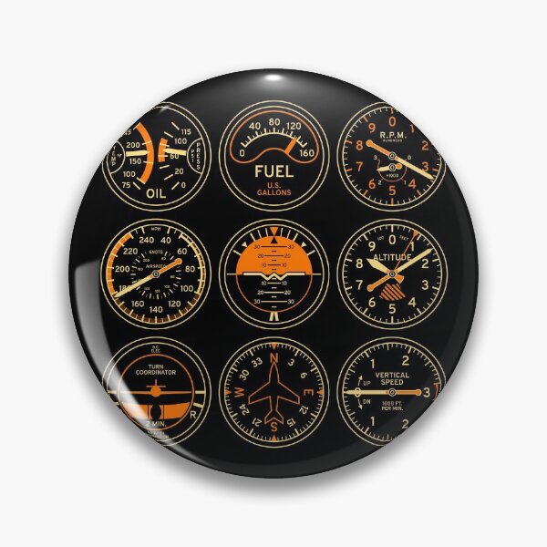 Item preview, Aircraft Flight Instruments - Portrait Black designed and sold by VoodooCircus.