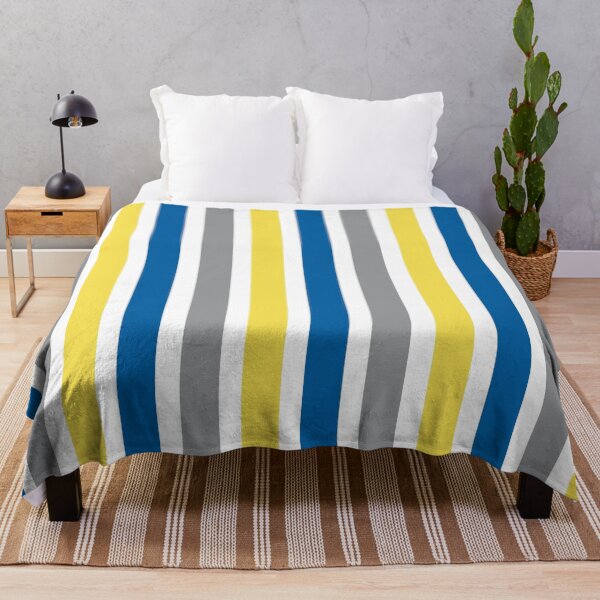 Item preview, Blue, Gray and Yellow Stripes Pattern designed and sold by Dreaming-Cocoon.