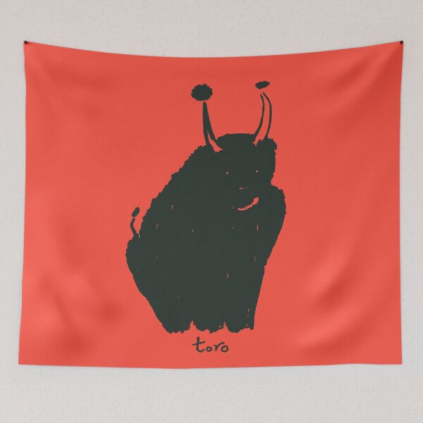 Item preview, Black Bull Toro Negero Unique illustration by Ungomario designed and sold by ungomario.