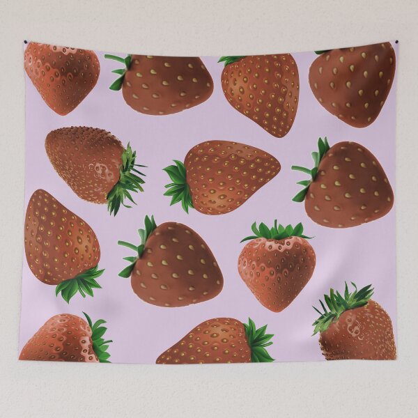 Item preview, strawberry hand drawn pink color pattern designed and sold by Special-Ninja.