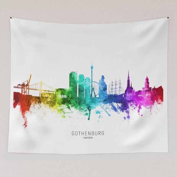 Item preview, Gothenburg Sweden Skyline designed and sold by ArtPrints.
