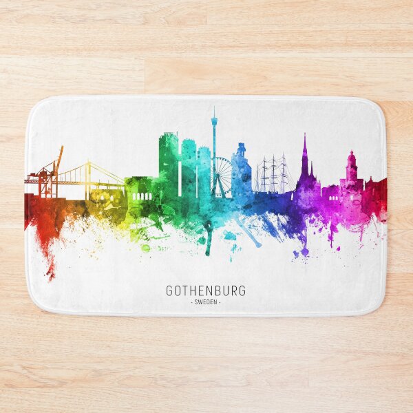 Item preview, Gothenburg Sweden Skyline designed and sold by ArtPrints.