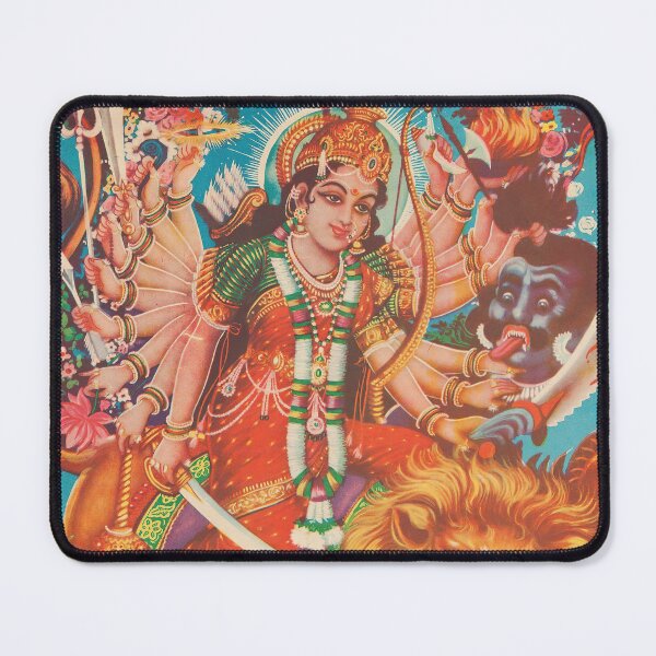 Item preview, Rare Vintage Illustrated Psychedelic Poster From Nepal - EDEN HASHISH CENTRE (Goddess Durga) designed and sold by VISIBLECREATION.