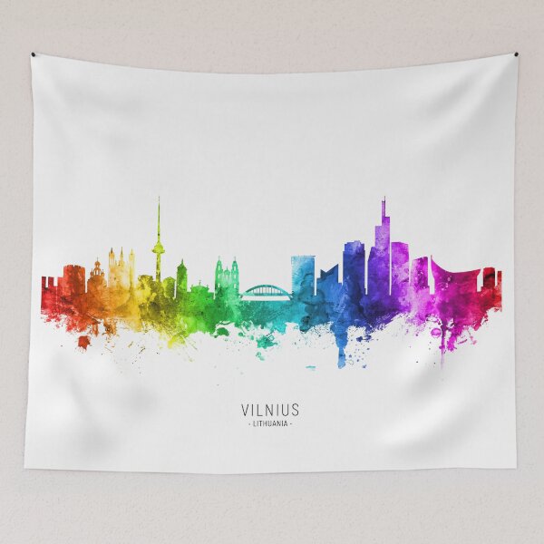 Item preview, Vilnius Lithuania Skyline designed and sold by ArtPrints.