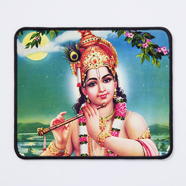 Item preview, Rare Vintage Illustrated Psychedelic Poster From Nepal - EDEN HASHISH CENTRE (Lord Krishna) designed and sold by VISIBLECREATION.