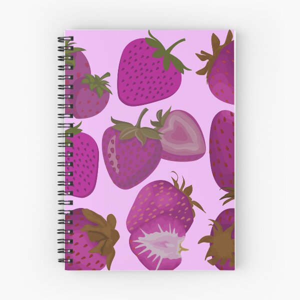 Item preview, strawberry hand drawn pink color pattern designed and sold by Special-Ninja.