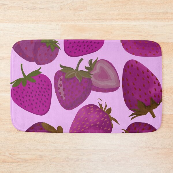 Item preview, strawberry hand drawn pink color pattern designed and sold by Special-Ninja.