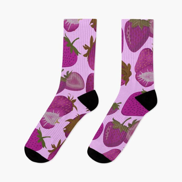 Item preview, strawberry hand drawn pink color pattern designed and sold by Special-Ninja.