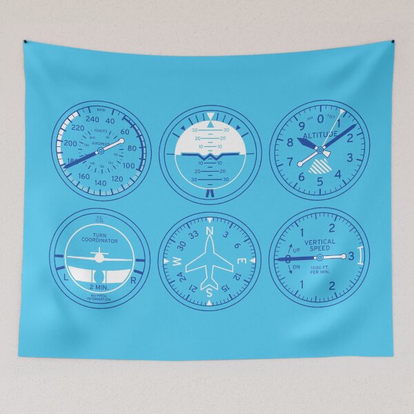 Item preview, Aircraft Flight Instruments - 6 Pack Sky designed and sold by VoodooCircus.
