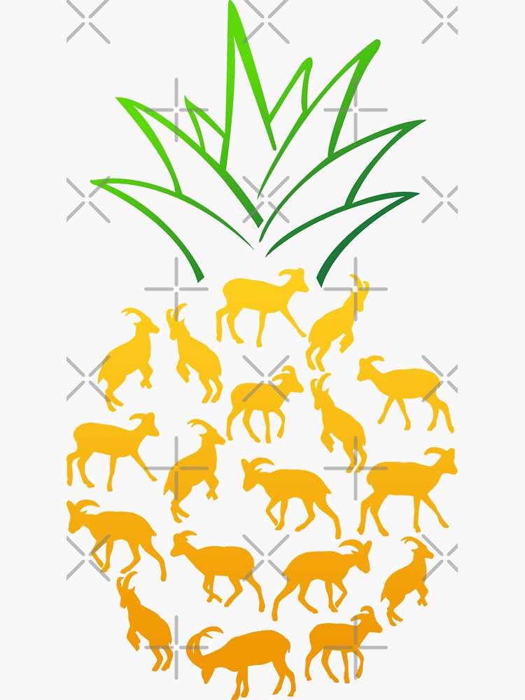 "Goats pineapple" Sticker for Sale by tuyetnhung98 Redbubble