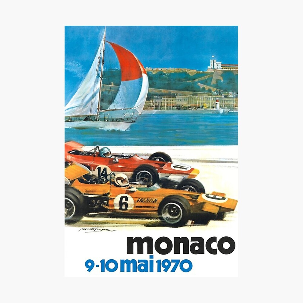 Monaco Grand Prix F1 1970 Repro POSTER 