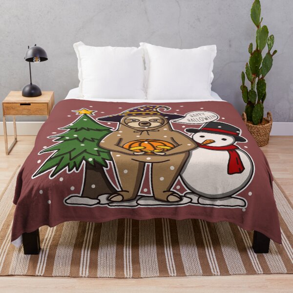 Item preview, Funny Sloth Celebrates Halloween But On Christmas designed and sold by Luan Huynh.