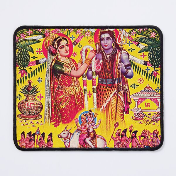 Item preview, Rare Vintage Illustrated Psychedelic Poster From Nepal - EDEN HASHISH CENTRE (Lord Shiva & Parvati) designed and sold by VISIBLECREATION.