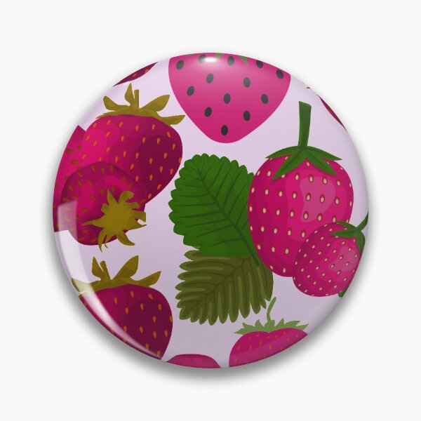 Item preview, strawberry hand drawn pink color pattern designed and sold by Special-Ninja.
