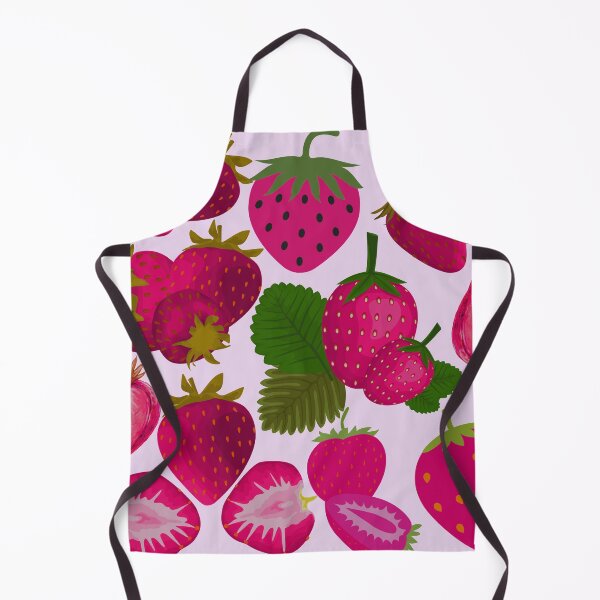 Item preview, strawberry hand drawn pink color pattern designed and sold by Special-Ninja.