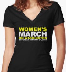 Women's March on Washington Women's Fitted V-Neck T-Shirt