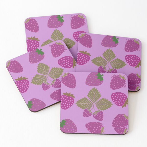 Item preview, strawberry hand drawn pink color pattern designed and sold by Special-Ninja.