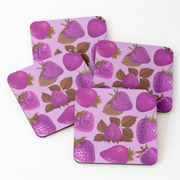 Item preview, strawberry hand drawn pink color pattern designed and sold by Special-Ninja.