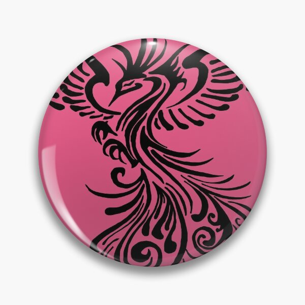 Item preview, Mythical Phoenix Creature In Flight Artistic Illustration Black designed and sold by taiche.