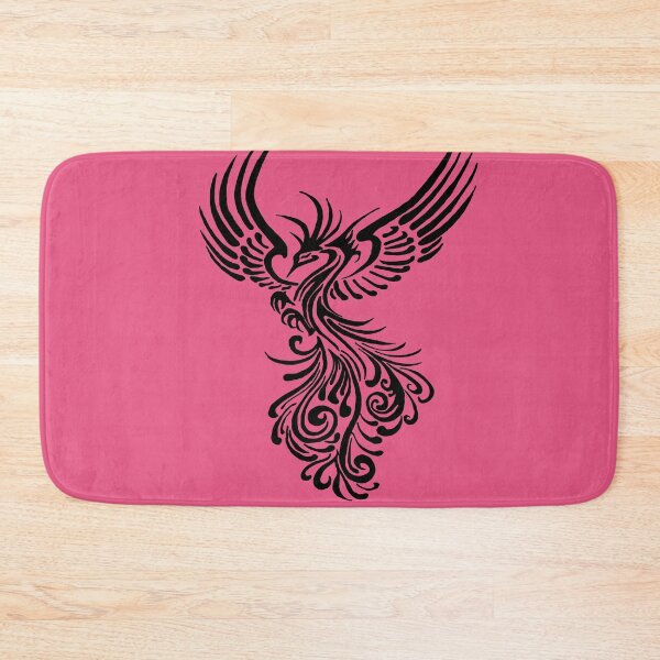Item preview, Mythical Phoenix Creature In Flight Artistic Illustration Black designed and sold by taiche.
