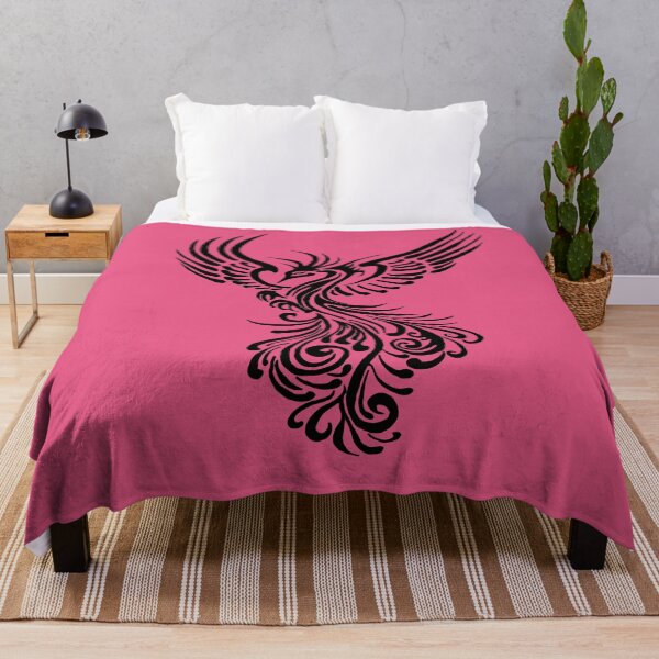 Item preview, Mythical Phoenix Creature In Flight Artistic Illustration Black designed and sold by taiche.