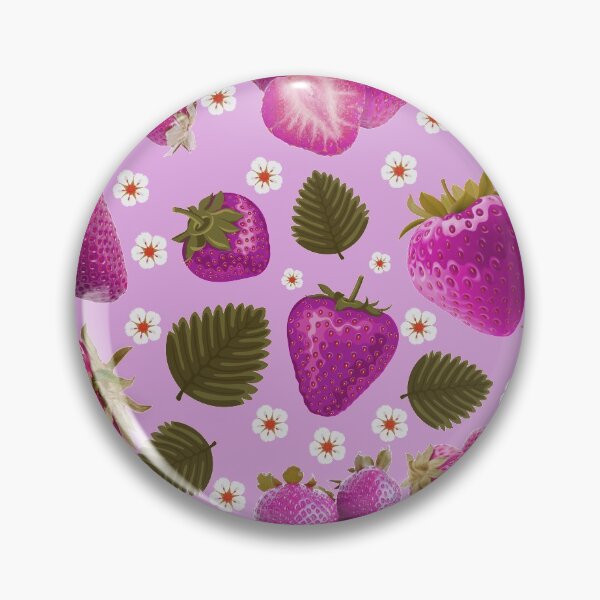 Item preview, strawberry hand drawn pink color pattern designed and sold by Special-Ninja.