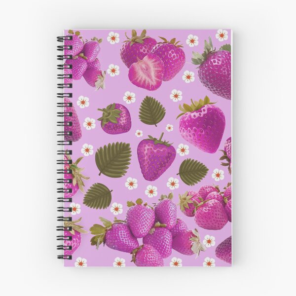 Item preview, strawberry hand drawn pink color pattern designed and sold by Special-Ninja.