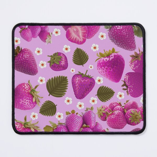 Item preview, strawberry hand drawn pink color pattern designed and sold by Special-Ninja.