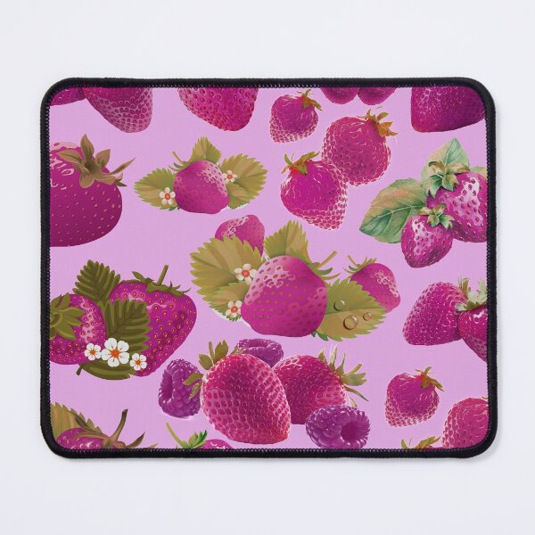 Item preview, strawberry hand drawn pink color pattern designed and sold by Special-Ninja.