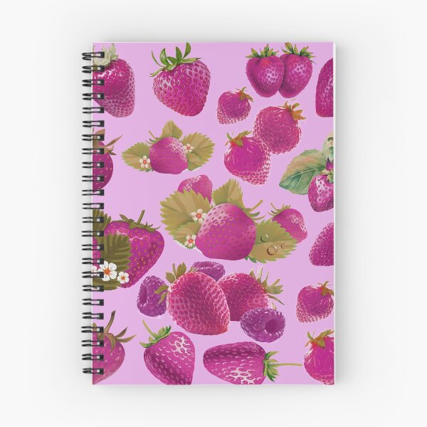 Item preview, strawberry hand drawn pink color pattern designed and sold by Special-Ninja.