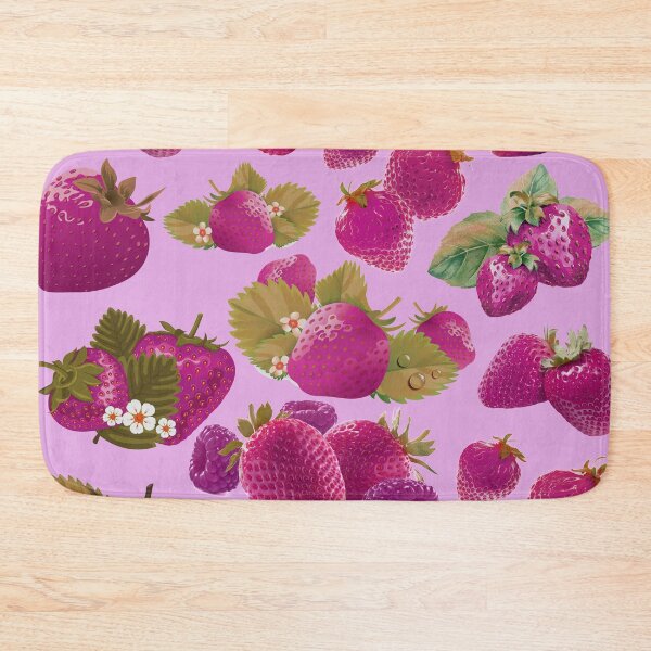 Item preview, strawberry hand drawn pink color pattern designed and sold by Special-Ninja.