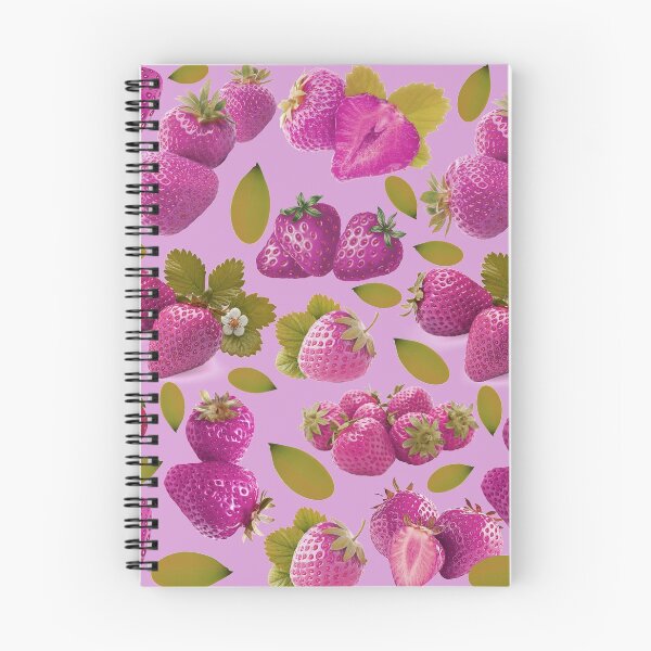 Item preview, strawberry hand drawn pink color pattern designed and sold by Special-Ninja.
