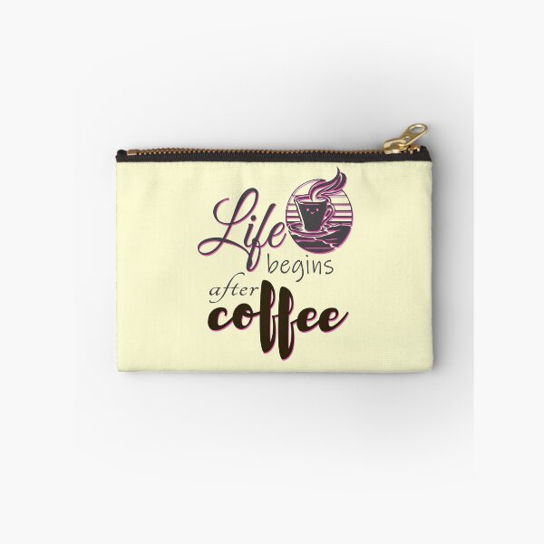 Item preview, Life Begins After Coffee GrayPink designed and sold by PrintDarling.