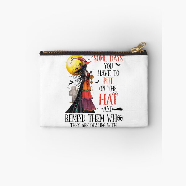 Item preview, Some days you have to put on the hat and remind them who they are dealing with T-shirt halloween witch women shirt designed and sold by Joseph Martin.