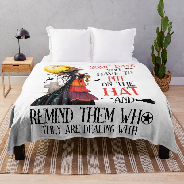 Item preview, Some days you have to put on the hat and remind them who they are dealing with T-shirt halloween witch women shirt designed and sold by Joseph Martin.