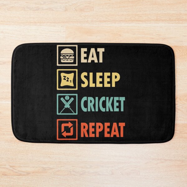 Item preview, Eat sleep Cricket repeat  designed and sold by thanhmaidesign.