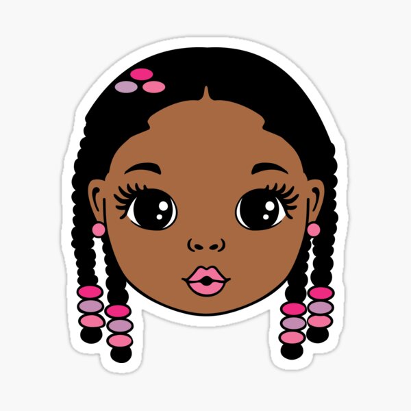 Afro girl Cornrow hairstyle Sticker