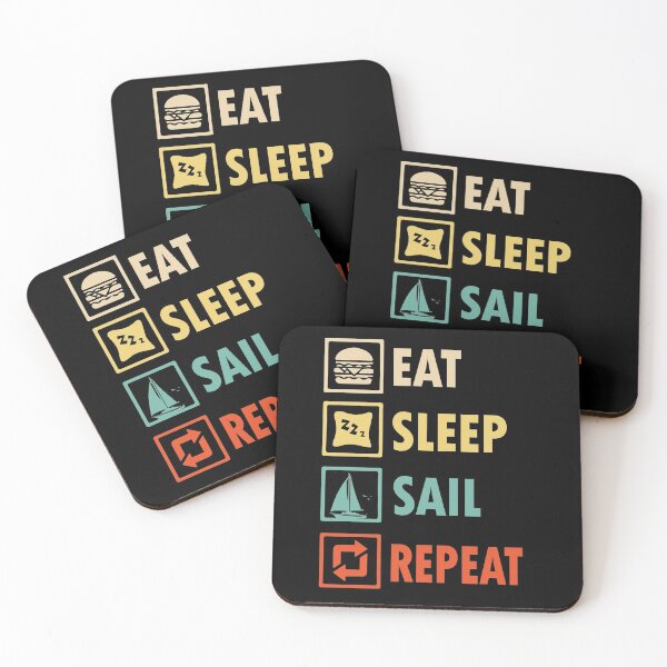 Item preview, Eat sleep Sail repeat designed and sold by thanhmaidesign.