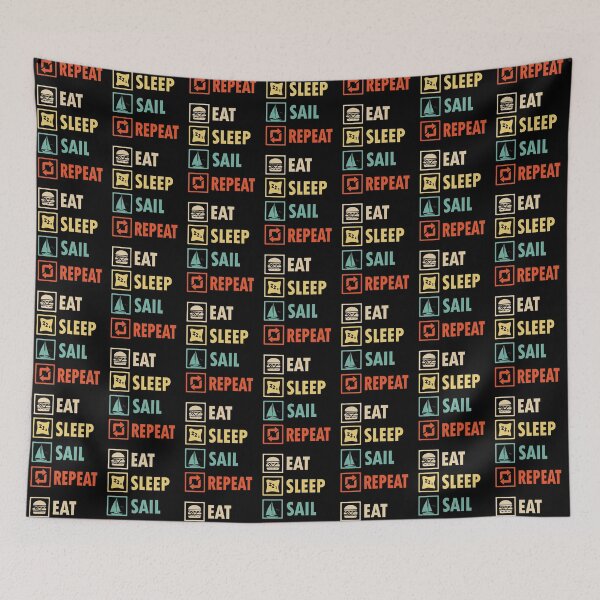 Item preview, Eat sleep Sail repeat designed and sold by thanhmaidesign.