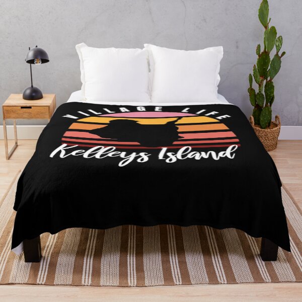 Item preview, Kelleys Island Retro Vintage Sunset Map designed and sold by Kordowski.