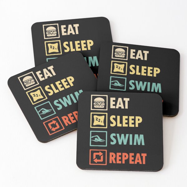 Item preview, Eat sleep swim repeat designed and sold by thanhmaidesign.