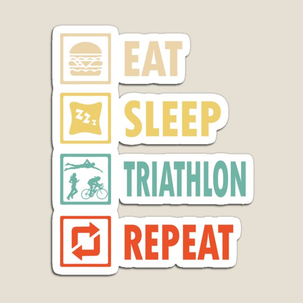 Item preview, Eat sleep Triathlon repeat designed and sold by thanhmaidesign.