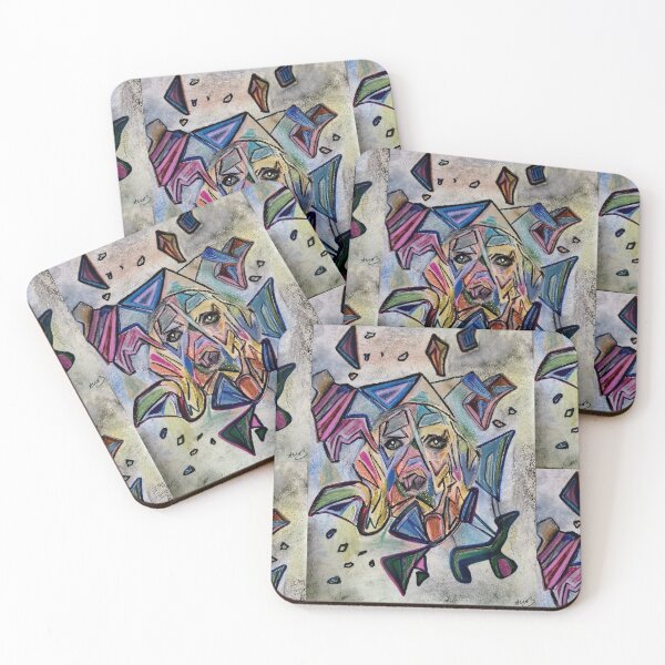 Item preview, "Fragments" colorful abstract dog geometric shapes designed and sold by A-MBaranger.