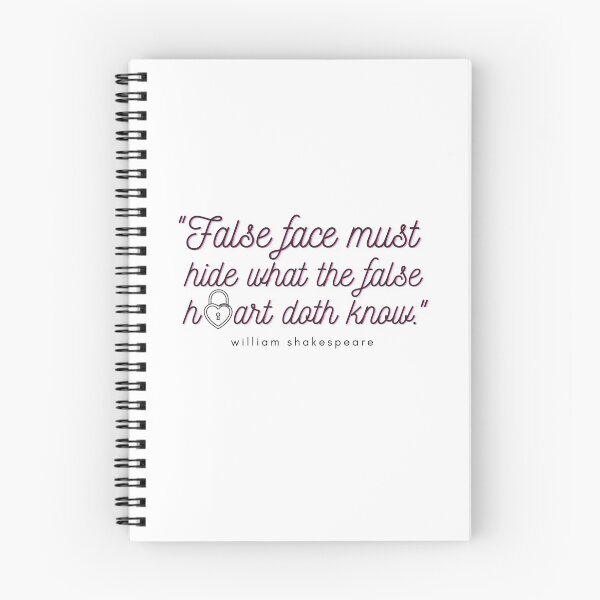 Item preview, False Face Must Hide What the False Heart Doth Know | Shakespeare Quote designed and sold by AthenianGarb.