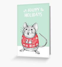 A Festive Mouse Greeting Card
