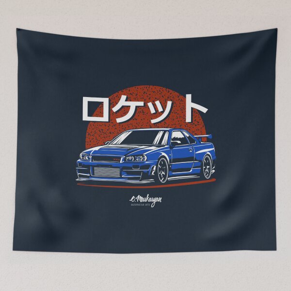 Item preview, Rocket Skyline R34 GTR blue designed and sold by PhilBardsley.