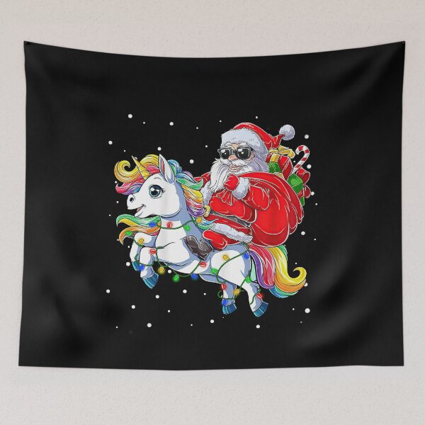 Item preview, Christmas Santa Riding Unicorn Santa Hat Funny Xmas 2021 designed and sold by shophia-art.