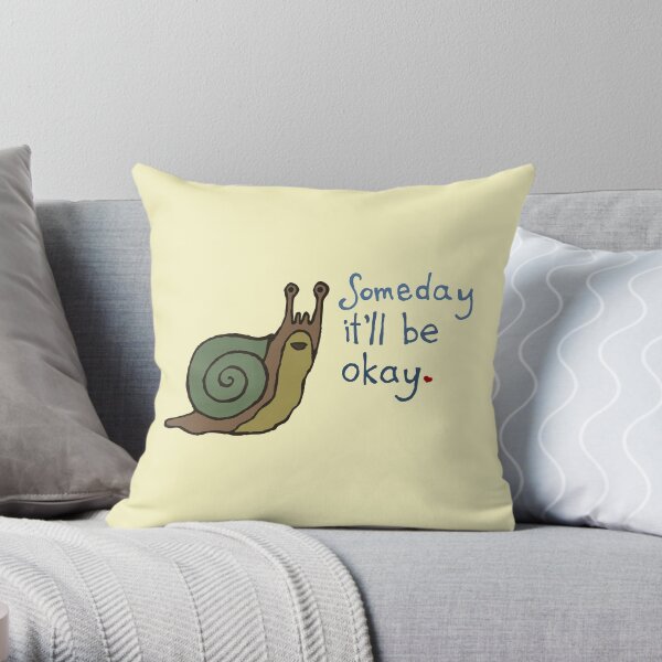 Affirmation snail tells you how it is Throw Pillow