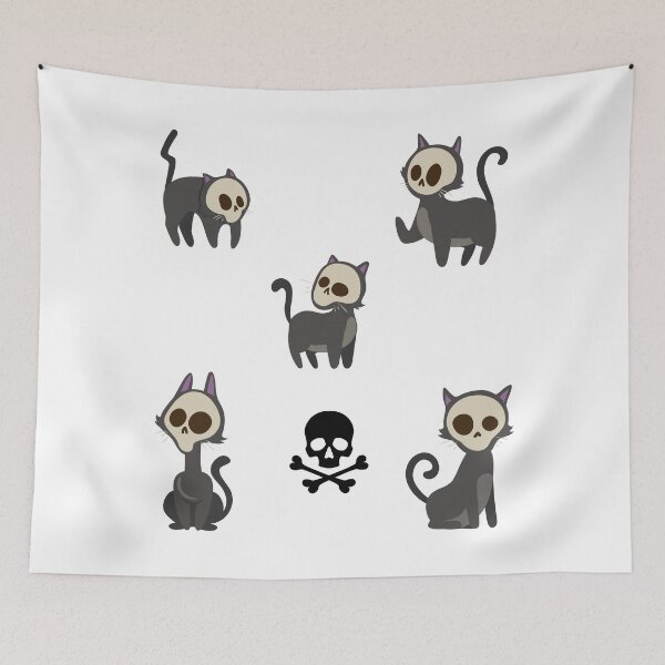 Item preview, Creepy Cat Skull Sticker Set  designed and sold by infazbdeen.